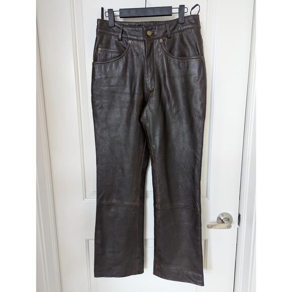Wilson's Leather Maxima | Vintage Chocolate Brown Leather Pants | Size 6 - Picture 1 of 15